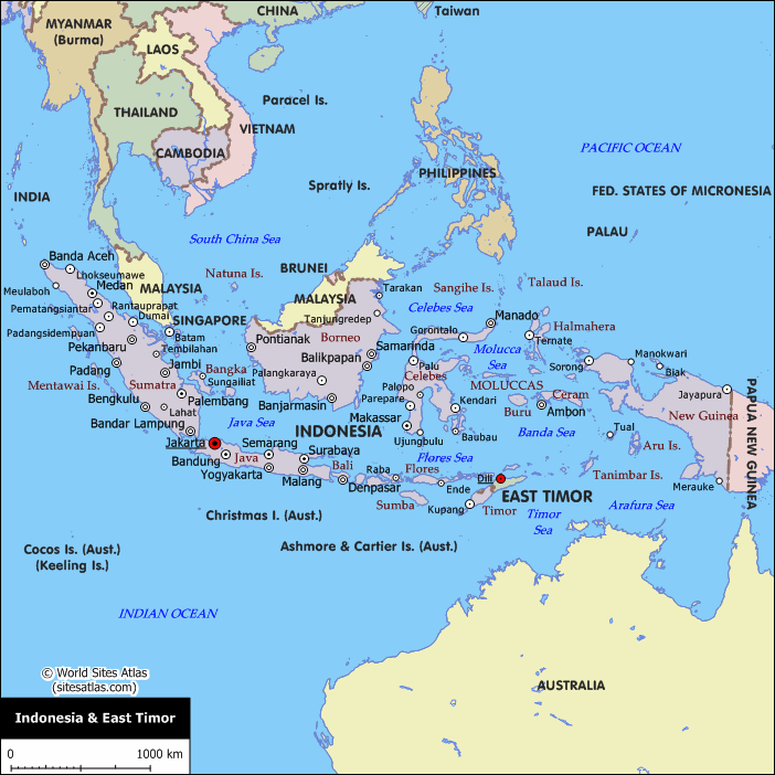 east timor map oceania